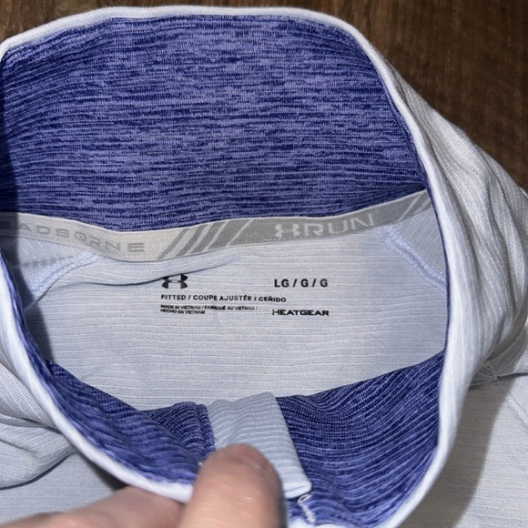 Under Armour Womens 1/4 Zip Fitted Running 1/4 Zip Pullover Shirt sz L - Picture 3 of 6